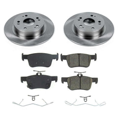 PowerStop Z17 ceramic pad close-up highlighting chamfered slots for quieter braking