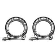 POWERWORKS front view of 2.5" V-band clamp kit shows complete parts and benefits