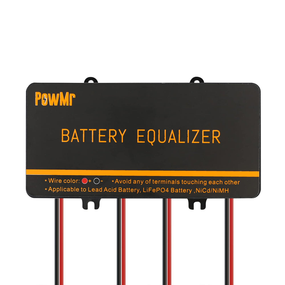PowMr equalizer front panel showing connectors and model for clear identification and easy installation