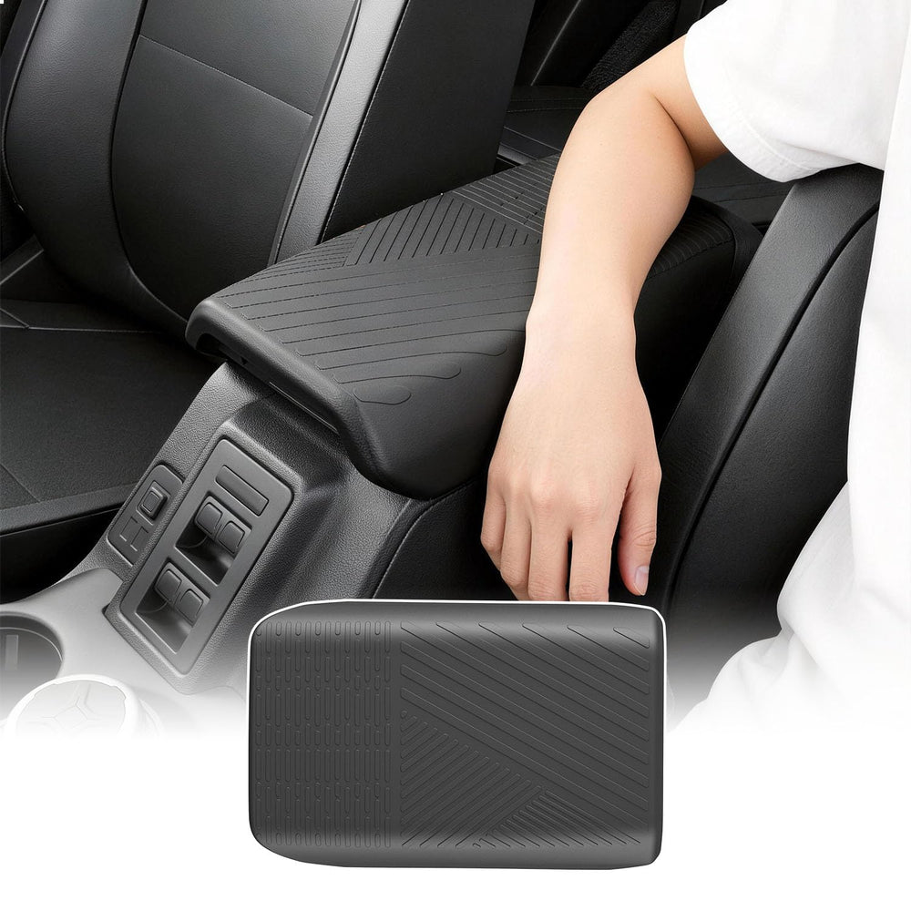 powoq front view of armrest cover showing fit and protection benefit