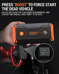 Powrun P-ONE heavy-duty jumper clamps detail showing strong conductivity and safety