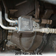 Pacific Performance Engineering valve installed on Ram transmission in truck bay, enhances durability