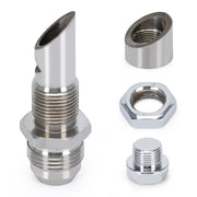 PQY E‑VAC kit front assembly showing stainless fittings and integrated 10‑AN bung for durable vacuum connections