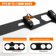PQY close-up of wire holes and clamp showing adjustable fit benefit