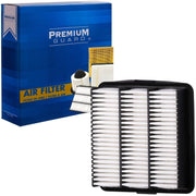Premium Guard front view showing filter packaging and fit compatibility benefits