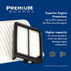 Premium Guard installed in Pacifica engine bay demonstrating easy direct-fit replacement