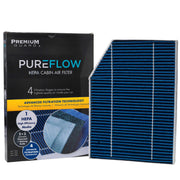 Premium Guard front packaging showing model PC99458HX and fit details, clearer cabin air