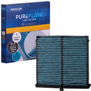 Premium Guard PUREFLOW front packaging showing model and fit for Mazda, clear compatibility benefit