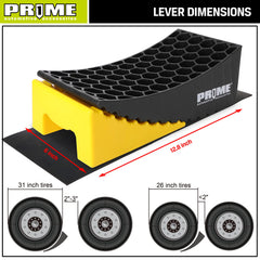 PR1ME rubber mats and wheel chocks staged to show secure support benefit