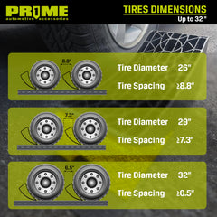 Prime 1 rubber mat detail offering added traction and secure tire contact