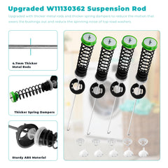 prime&swift suspension rod installed in washer stabilizing drum and reducing vibration