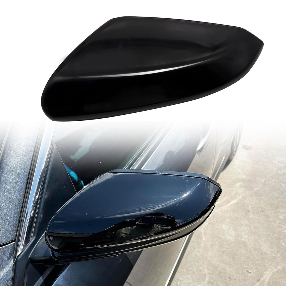 Priprilod left mirror cap front view showing exact OEM fit and restored look