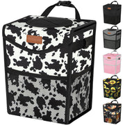 Pritent front view with PU leather lid showing tidy closed storage and discreet look