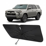 Proadsy sun shade front view installed fits Toyota 4Runner precisely