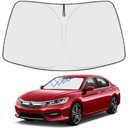 Proadsy front view of shade showing full windshield coverage and improved heat reduction
