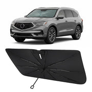 Proadsy front view fitted on Acura MDX windshield showing full coverage benefit