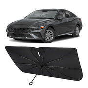 Proadsy front view on Elantra windshield showing full coverage and neat fit