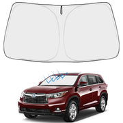 Proadsy front view of shade on windshield showing full coverage benefit