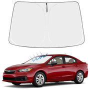 Proadsy front view of shade showing tailored Impreza fit and full windshield coverage benefit