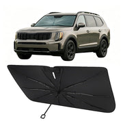 Proadsy front view showing perfect Kia Sorento fit and full windshield coverage