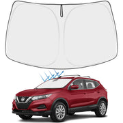 Proadsy front view installed in Nissan Rogue showing full windshield coverage benefit