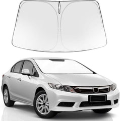 Proadsy front view installed on Civic windshield showing full coverage benefit