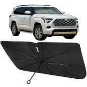 Proadsy front view installed on Toyota windshield showing full coverage and cooler cabin