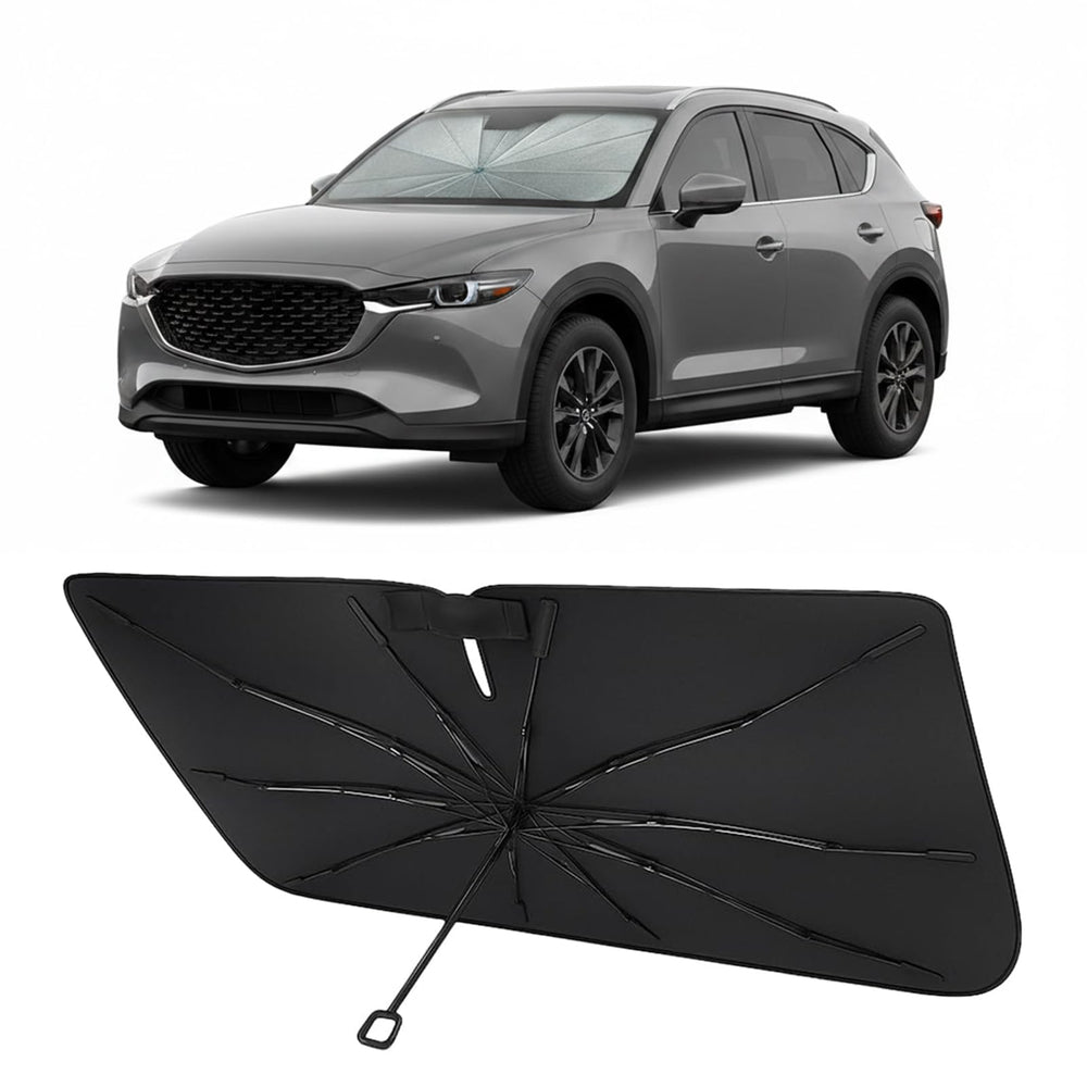 Proadsy front view on Mazda CX-5 windshield showing custom fit and clean look