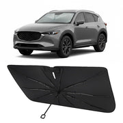 Proadsy front view on Mazda CX-5 windshield showing custom fit and clean look