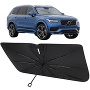 Proadsy front view on Volvo XC90 showing full windshield protection and tight fit