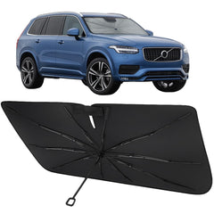 Proadsy front view on Volvo XC90 showing full windshield protection and tight fit