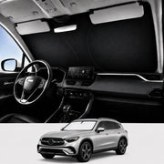 Proadsy front view on GLC windshield showing full coverage benefit