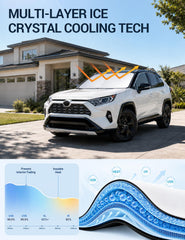 Proadsy shade installed in Honda Odyssey windshield demonstrating snug, tailored coverage
