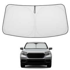 Proadsy front view showing custom fit on Ridgeline windshield protects interior