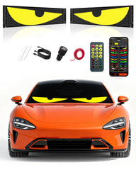 Probapro front view on windshield showing bold animated devil eyes for visibility