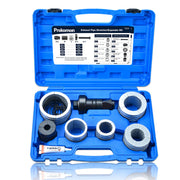 Prokomon front view of expander kit showing collets and mandrel for accurate fitting