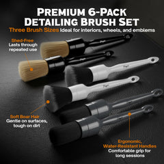 PROPER DETAILING CO. boar's hair bristle closeup protecting leather surfaces