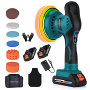 Protmex polisher front view showing controls and ergonomic grip, improved handling benefit