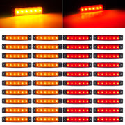 PSDRIQQ front view amber and red lights showing full kit for vehicle visibility