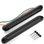PSEQT front view of 3-color tail light bar showing compact housing and lens