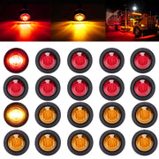 PSEQT front view of red and amber marker lights showing kit contents and benefits