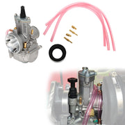 PSLER 28mm carburetor front view showing throttle body and benefit: easy replacement