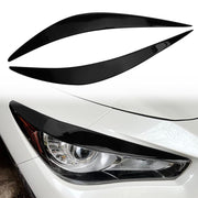 PSLER glossy eyelids on Q50 front view, adds aggressive styling