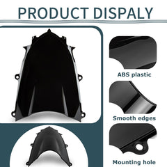 PSLER windshield mounted on R6 in motion improving rider comfort