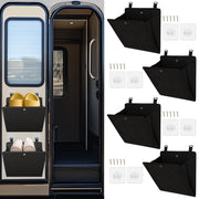 PUGPIU front-mounted on RV door showcasing organized shoes and saved floor space