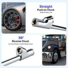 PUIBERS dual-head chuck detail, straight and 30-degree head for tight access