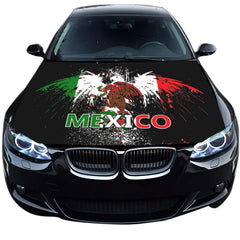 Punejapur Mexico flag hood cover front view showing full design and bold colors