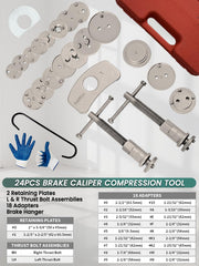 Punmew assortment of 18 adapters laid out to show compatibility with many pistons