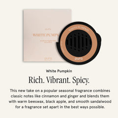 Pura White Pumpkin cartridge close-up highlighting easy swap benefit