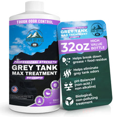 Pure RV front label showing product benefits and citrus scent